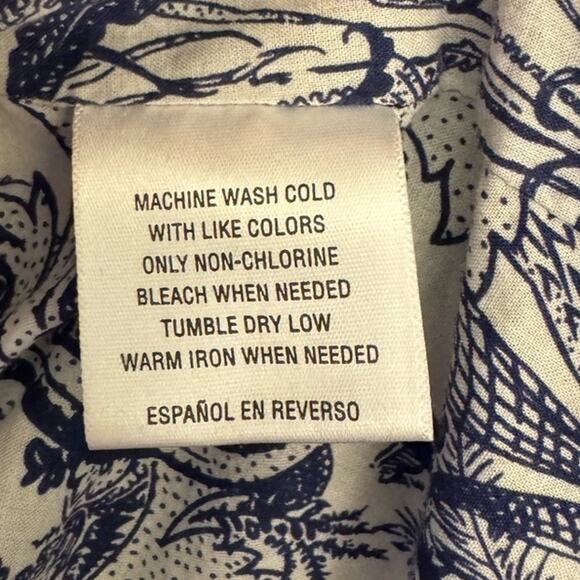 Charter Club Utility Jacket Women’s Size Medium Blue Button Down Paisley Lined - Picture 9 of 9